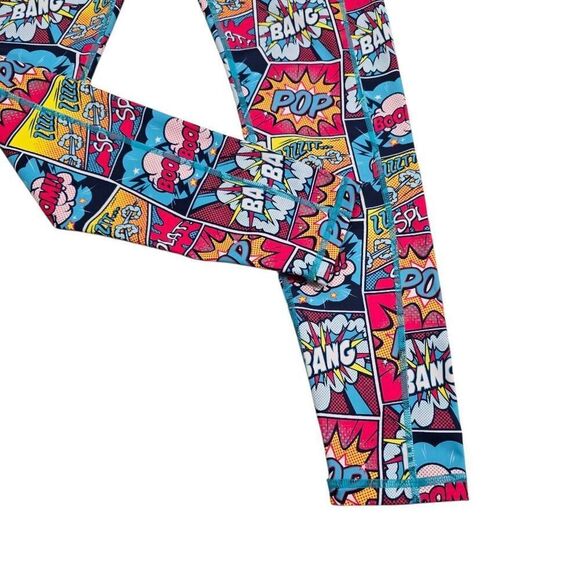 Constantly Varied Gear Knockout Leggings Women's Medium Blue Comic Squat - Picture 2 of 5